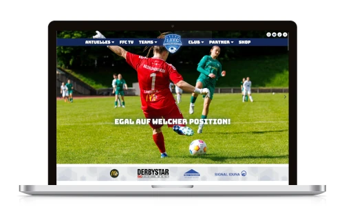 Website des FFC als Highlight des Deine Website Abschnitts